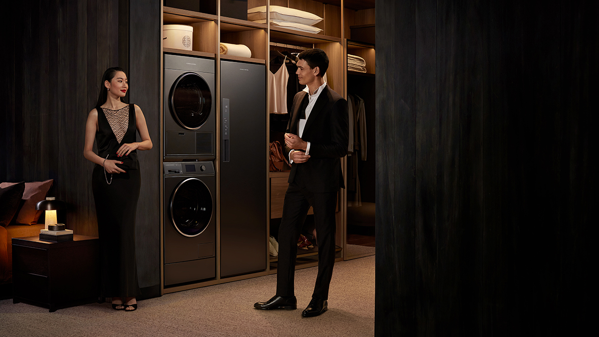 The Boffi Laundry - Fabric Care Solution - washer, dryer and cabinet