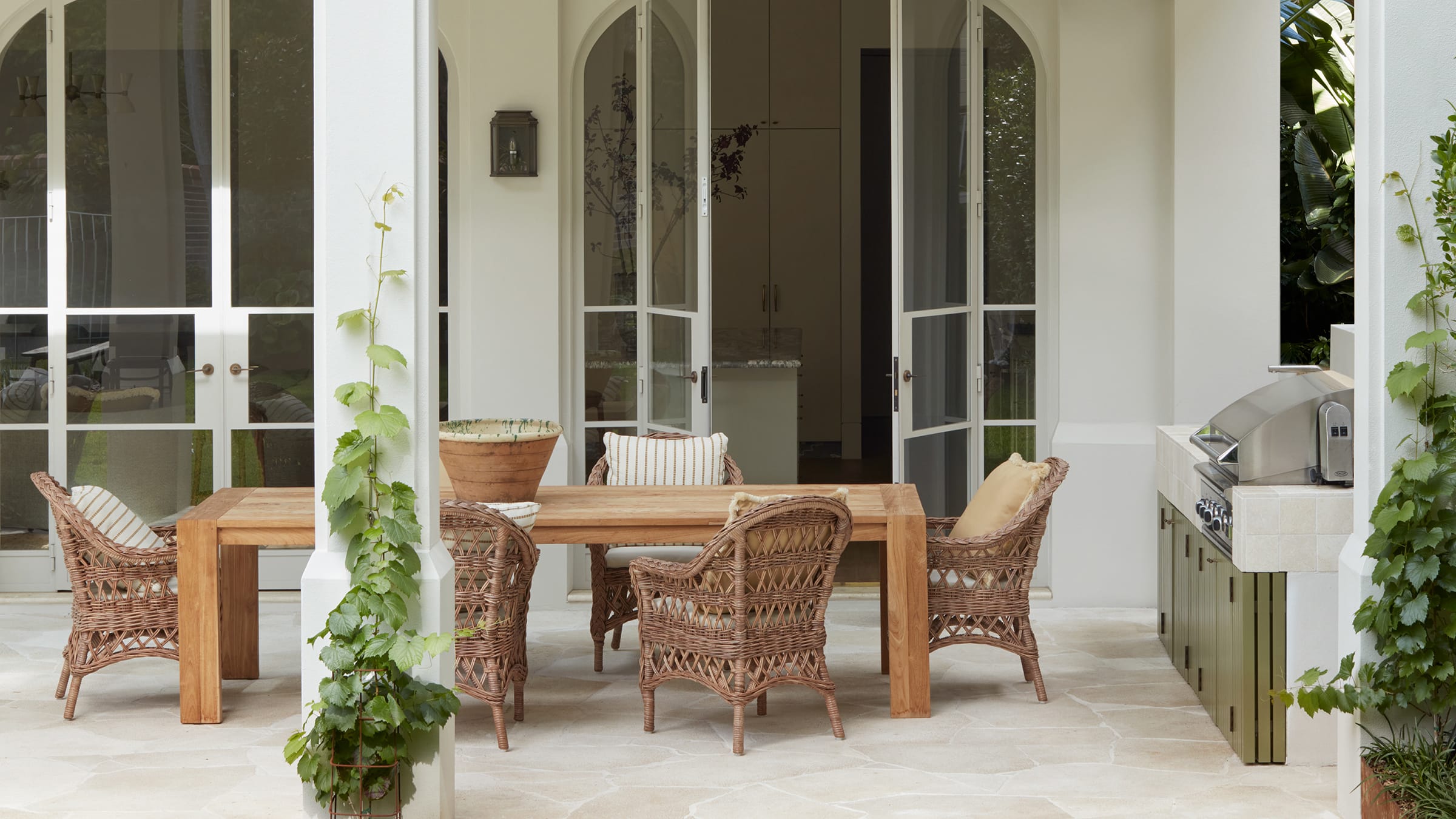 View of the outdoor dining area