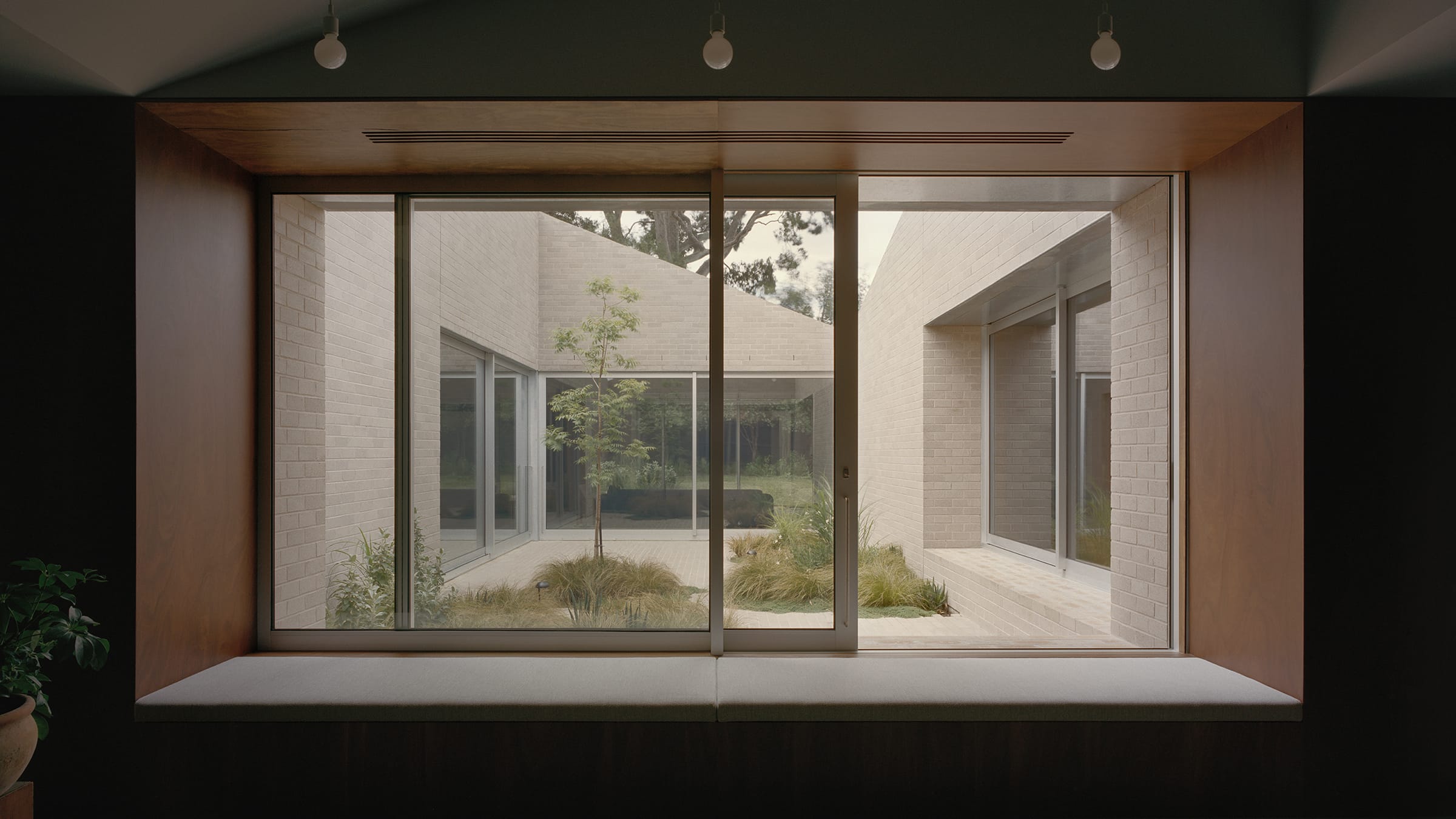 View of the private courtyard