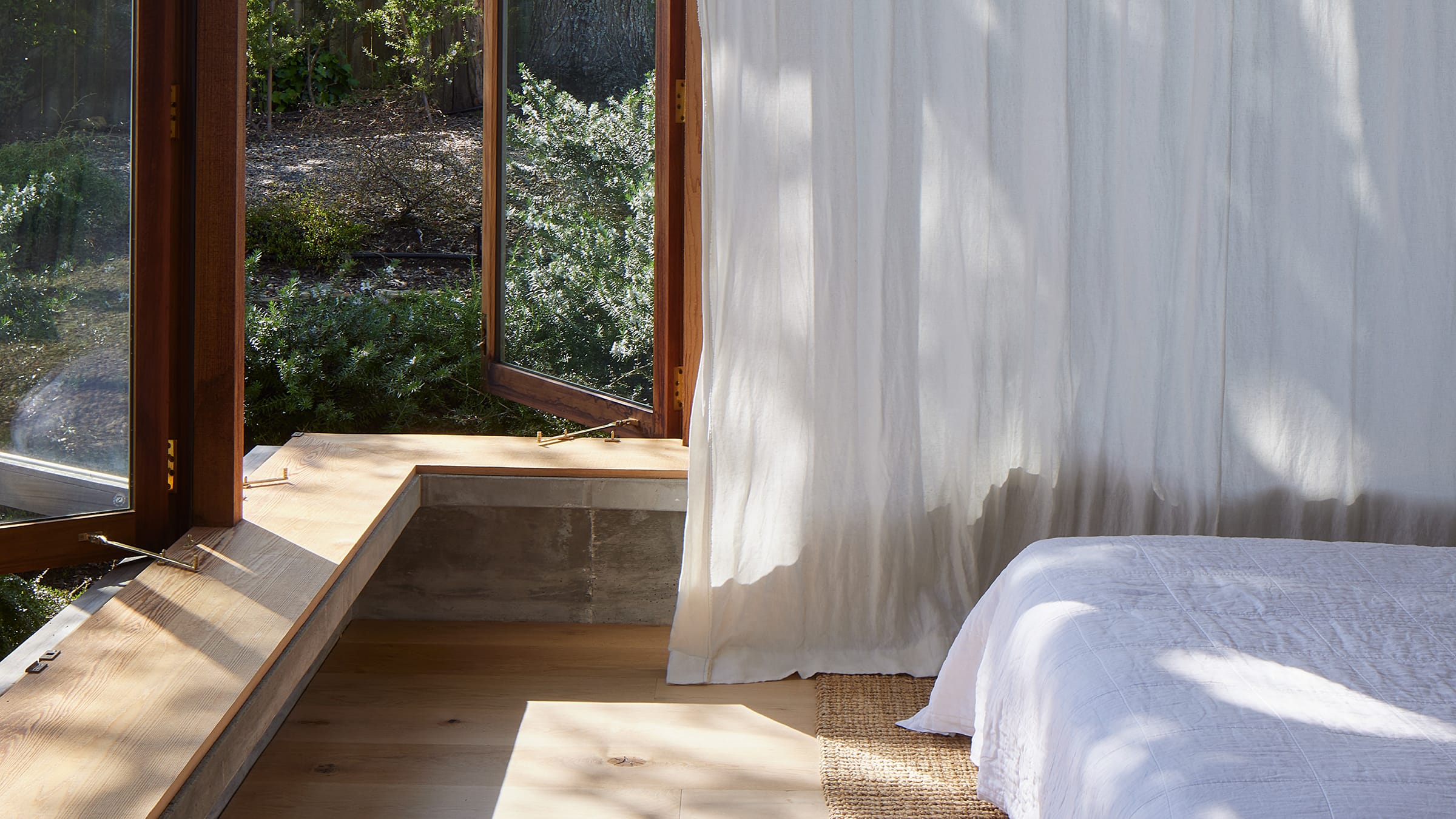 Indoor-outdoor flow in the master bedroom