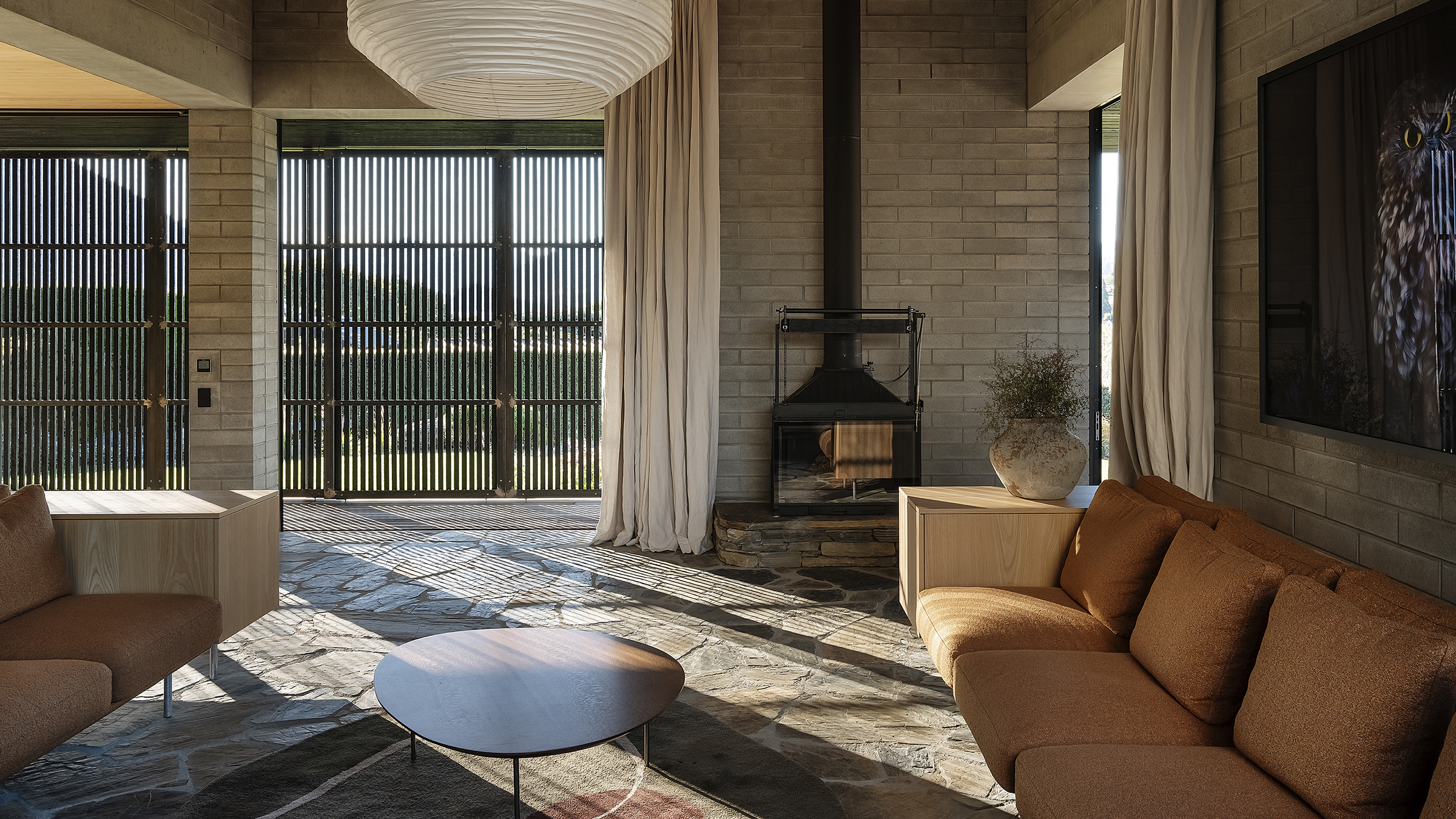 Various textures within the living room