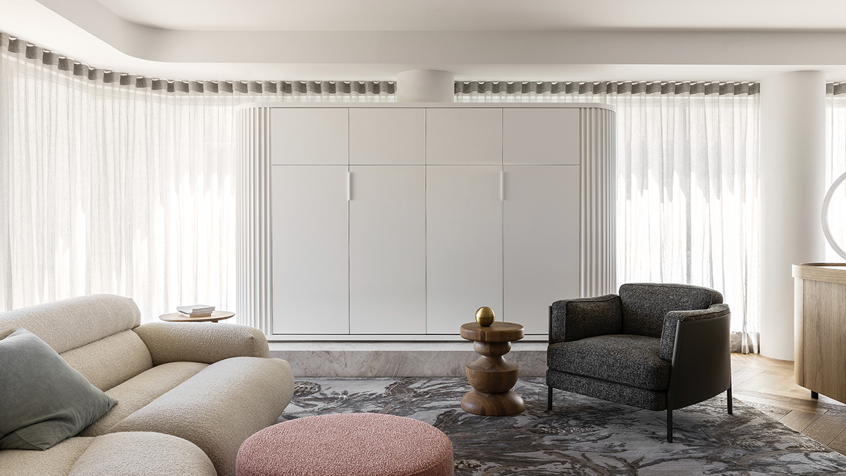 Interior view of the apartment living space.