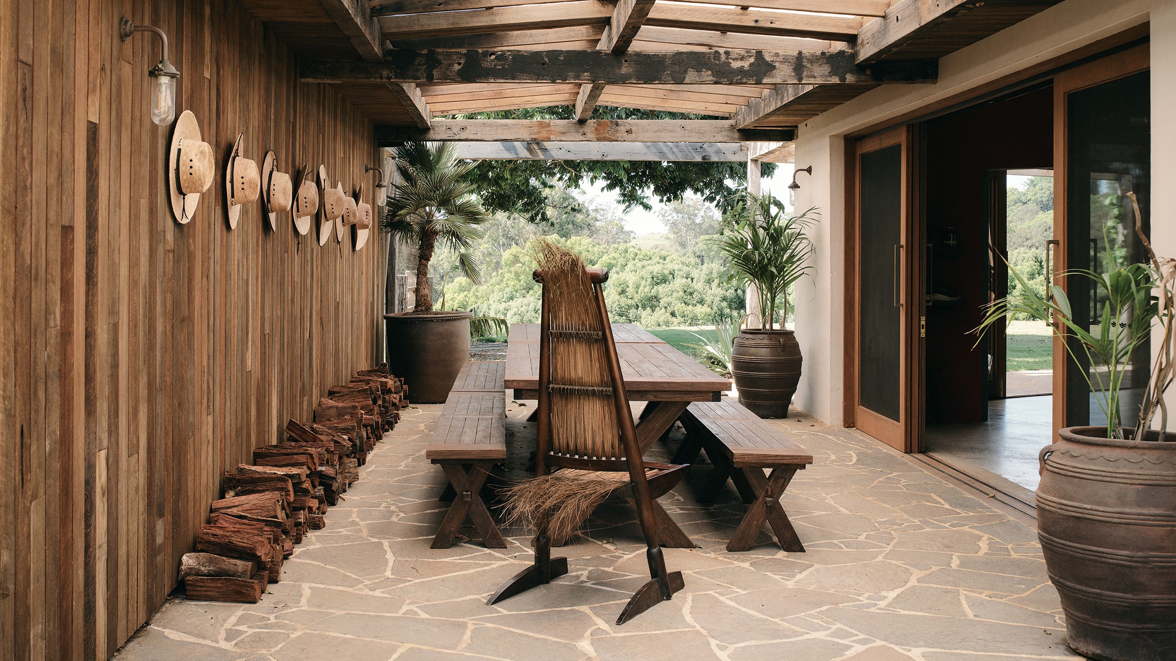 Shot of the outside dining area