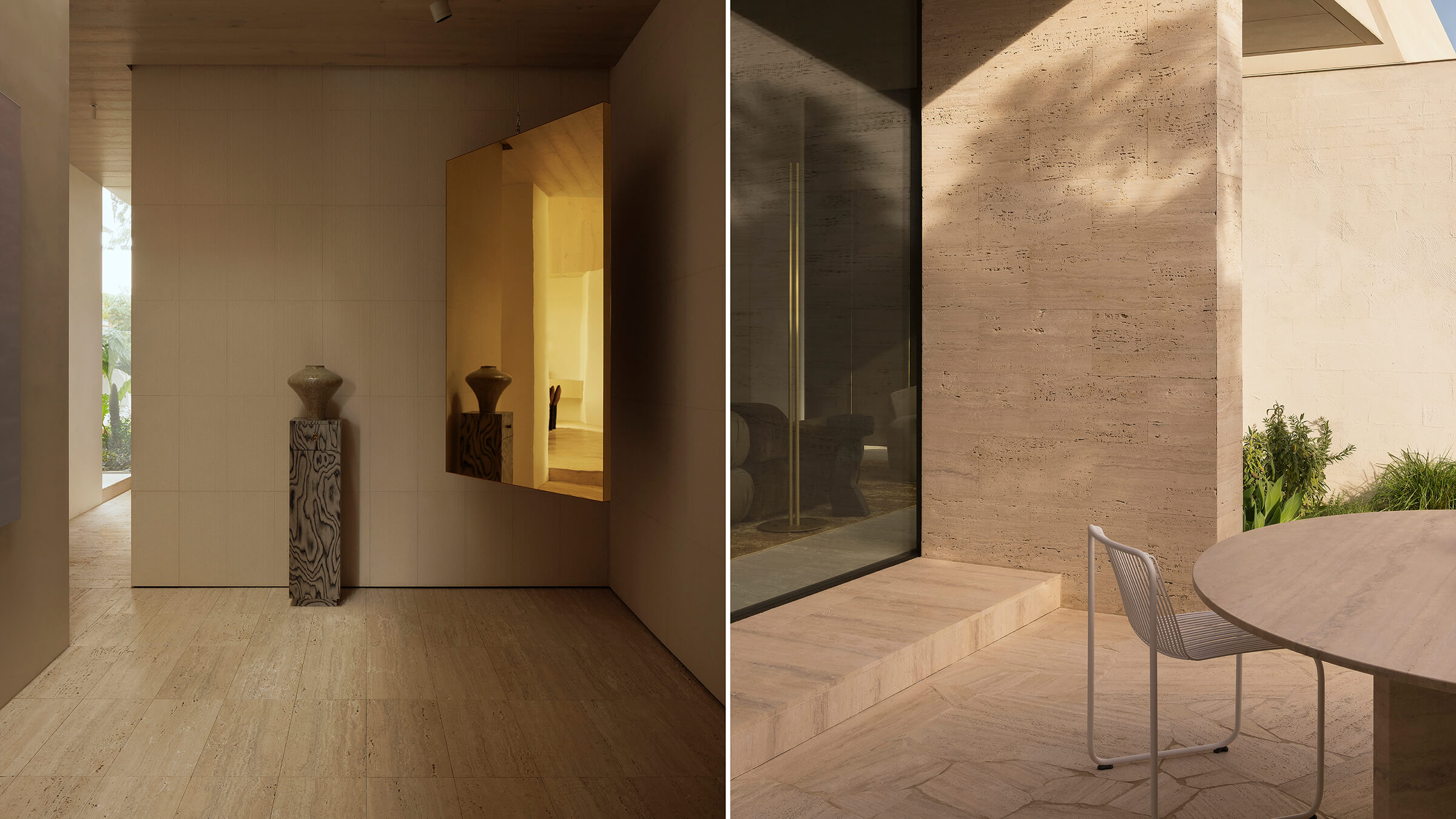 View of the private courtyard