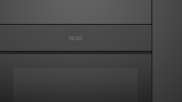 Front View of a Black Minimal Style Oven.