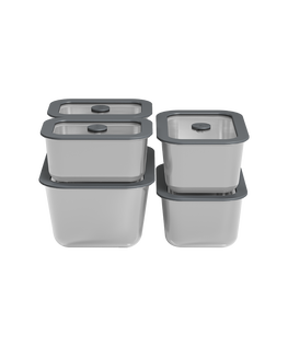 Food Preparation Storage Containers, 5-piece set, hi-res